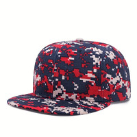 Venta al por mayor promocional 6 paneles de impresión digital Camo Snapback Cap Multi Color Headwear sublimación Personalizar Snapback Cap Hombre