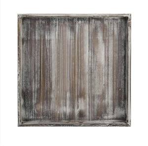 Sustainable Pine Wood and Ceramic Square <b>Platter</b> Handmade Serving Tray with Metal Handles for Home Restaurant Multipurpose Use - Product Image 4