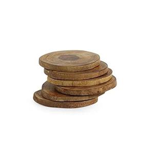 Sous-verres écologiques en écorce de bois de manguier, sous-verres classiques pour table à thé, sous-verres en noyer naturel, design rond/carré - Product Image 1