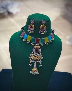 Conjunto de joyería para mujer con collar Triable de moda de calidad superior Conjuntos de joyería oxidada India - Product Image 1