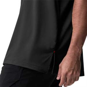 Camiseta de entrenamiento negra de gran tamaño, camiseta de gimnasio de rendimiento, camiseta de entrenamiento atlético de secado rápido, antimicrobiana y absorbente del sudor - Product Image 5