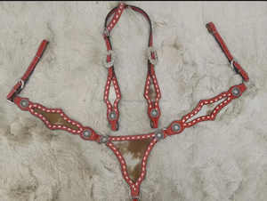 Conjunto de Silla de Montar Occidental de Cuero Genuino con Costuras de Hebilla Personalizables para Equitación - Product Image 2