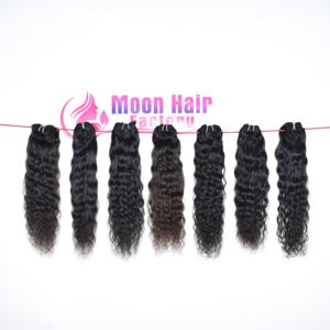 Extensions de cheveux humains 100% alignées sur les cuticules, vente en gros, cheveux lâches bouclés, cheveux indiens naturels, couleurs naturelles, styles bruts, fabricants - Product Image 1