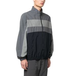 Veste coupe-vent en nylon respirant grande taille, fabrication OEM, tissu tissé personnalisé, fourrure, streetwear, bloc de couleur, broderie, homme - Product Image 5