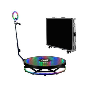 New Cleared 360 <b>Photo</b> <b>Booth</b> Automatic Video Rotating Selfie Platform Motorized Party Wedding - Product Image 3
