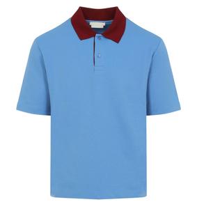 เสื้อโปโลแขนครึ่งคอปกสีตัดกันสำหรับผู้ชายผ้าสวมใส่สบาย - Product Image 3