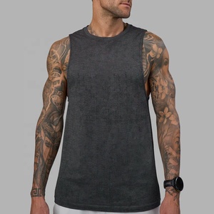 Camisetas sin Mangas Vintage para Hombre, Ajustadas, con Hombros Caídos, Tejido Ligero y Elástico, Algodón Liso - Product Image 1