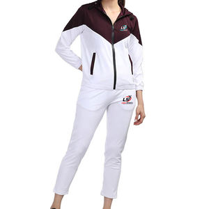 ชุดวอร์มผ้าใบของผู้หญิงคอตั้งดีไซน์ใหม่สไตล์ลำลองลายพื้นสำหรับฤดูหนาว - Product Image 1