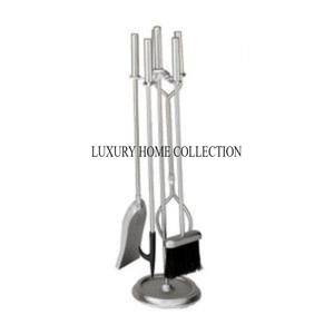 Heavy gauge iron fire pit tools set with stylish curved handles and sturdy design for effortless <b>control</b> of burning logs - Product Image 4