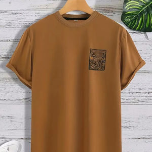 T-shirt à manches courtes col rond 100% coton pour homme haute qualité grande taille 260 grammes poids du tissu disponible en différentes couleurs - Product Image 1