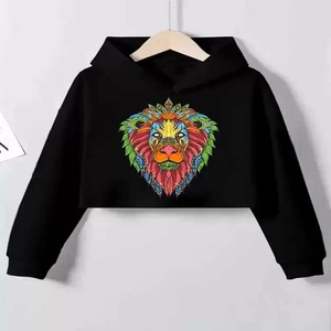 Sudadera con capucha recortada para mujer de calidad superior Estilo de invierno informal Diseño estampado de longitud corta Ajuste perfecto para cualquier ocasión Suministro ODM - Product Image 1