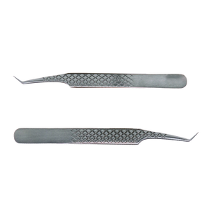 Pince à épiler pour extension de cils en acier inoxydable Pince à épiler volume 45 degrés diamantée personnalisable avec marque privée - Product Image 4