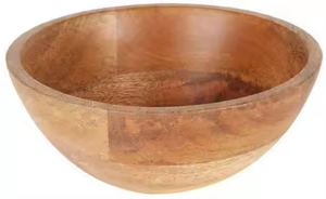 Cuenco de madera de estilo libre Cuenco de madera redondo de diseño hecho a mano Premium clásico por glowin fashion - Product Image 3