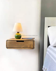 KALATRI Wooden <b>Floating</b> Nightstand Wall-Mounted <b>Bedside</b> Table Slim Storage <b>Shelf</b> Modern Handmade Eco-Friendly Home Furniture - Product Image 3