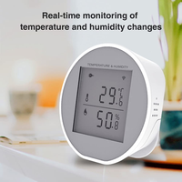 Tuya Smart WIFI Sensor de temperatura y humedad con pantalla LCD Control de aplicación alimentado por USB para uso doméstico y hotelero