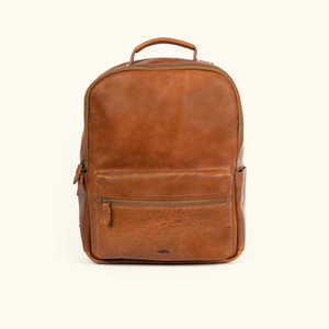 Wholesale 100% Genuine <b>Leather</b> Waterproof <b>Laptop</b> <b>Backpack</b> Fashionable Casual Wear in Solid Color with Zipper Closure - Product Image 1