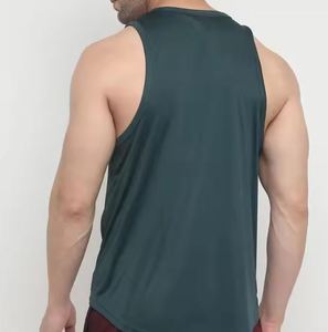 Mens Ribbed Tank Top Soft Cotton Stretch Fit OEM Custom <b>Logo</b> Wholesale - Product Image 2