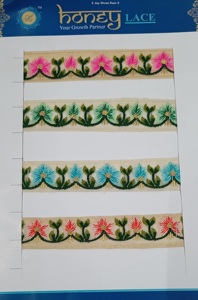 ผ้าลูกไม้ปักโพลีเอสเตอร์เป็นมิตรกับสิ่งแวดล้อมลายดอกไม้สไตล์ไนจีเรียสำหรับสวมใส่ในชีวิตประจำวันและชุดเฉลิมฉลอง - Product Image 3