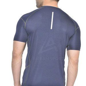 Camiseta Deportiva para Hombre, Ecológica, Ligera, Transpirable, de Secado Rápido, para Gimnasio, Running, Entrenamiento, Cuello Redondo, Manga Corta, Talla Grande - Product Image 2
