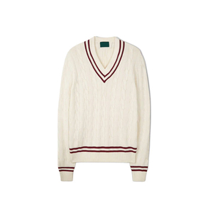 เสื้อสเวตเตอร์ถักไหมพรมสำหรับผู้ชายเสื้อคริกเก็ต100% กันเป็นขนแกะสินค้าใหม่2025 - Product Image 1