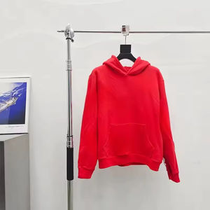 Sudadera con Capucha Extra Grande, de Manga Larga, Bordada, Lisa, Teñida, 100% Algodón, Transpirable, con Puños y Dobladillo Acanalados, Costuras de Alta Calidad y Duraderas - Product Image 3