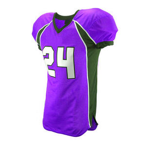 Uniforme de football américain pas cher, respirant, séchage rapide, 100% polyester, manches courtes, imprimé, pour entraînement et match, pour tous les niveaux - Product Image 2