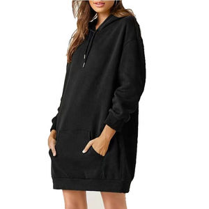 Sudadera informal de alta calidad para mujer, estilo largo, con hombros caídos, sólida, para todas las estaciones, incluidas las sudaderas con capucha de invierno y verano - Product Image 1