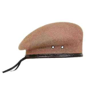 Chapeaux bérets de fabrication professionnelle Logo personnalisé Chapeaux béret universels Chapeau béret en coton uni avec logo personnalisé - Product Image 3