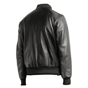 Chaqueta de cuero con logotipo personalizado para hombre, chaqueta profesional de calidad superior, cómoda y vendida para hombre - Product Image 3