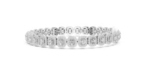 VDS IGI Certified Radiant Cut Lab Grown CVD/HPHT <b>Diamond</b> Tennis <b>Bracelet</b> Rhodium Plated Luxury 925 Silver Women's Engagement - Product Image 3