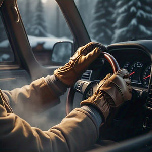 Guantes de cuero de Pakistán Mantienen el calor Guantes de cuero Conducir al aire libre Motocicleta Guantes de cuero de conducción genuinos Unisex - Product Image 5