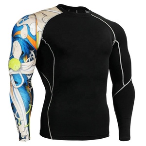 Camisas de compresión de secado rápido de manga larga para hombre de fábrica al por mayor Rash Guard Fitness Wear MMA Rash Calidad superior Surf Buceo - Product Image 1