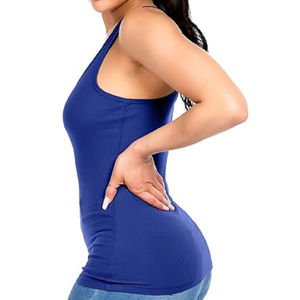 Camiseta sin mangas de alta calidad para mujer, estampado de logotipo personalizado, 100% de algodón y poliéster, camiseta sin mangas de algodón para correr para mujer - Product Image 5