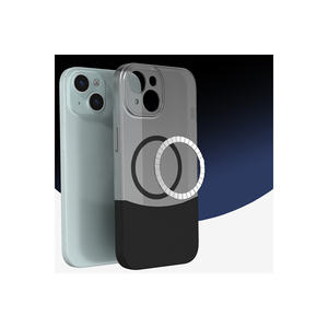 Funda Protectora de Doble Capa Compatible con MagSafe para iPhone 15, Funda de Silicona Suave con Acabado Esmerilado, Protección Antigolpes, Color Gris - Product Image 3