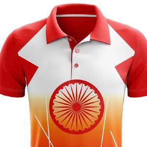 Venta caliente personalizada de alta calidad de poliéster Cricket uniforme camisa de transferencia de calor de impresión antibacteriana Unisex excelente buen precio - Product Image 4