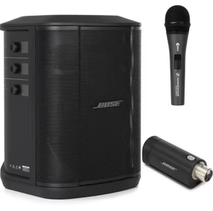 New Bosse S1 Pro+ 2-Piece Plastic Portable <b>Aux</b>/ <b>Speaker</b> System 5.25" Woofer Two-Way Audio Crossover Built-in Mic-Black - Product Image 3