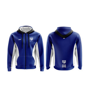 Sudadera con capucha personalizada con cremallera completa 100% poliéster para uso diario y promociones de eventos Diseño de sublimación OEM para marca - Product Image 1