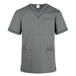 Uniformes d'hôpital gommages personnalisés gommages d'infirmière infirmière à manches courtes haut gommages costume Spa porter Stretch Slim Fit uniforme - Product Image 4