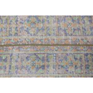 Tapis vintage 1,7 x 6,1 pieds, tapis turc, tapis en laine bleu à pois - Product Image 3