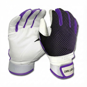 Gants de frappe de baseball durables, conçus sur mesure, prix de gros, faible MOQ, dos en maille élégant, gants de sport pour le softball - Product Image 2