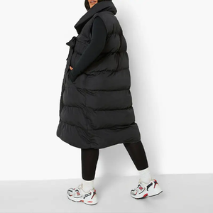 Blouson d'hiver pour femme avec manches amovibles Respirant Coupe-vent Design matelassé écologique - Product Image 3