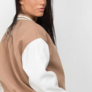 Diseñe su propio logotipo Streetwear Chaqueta universitaria para mujer Venta directa de fábrica Chaqueta universitaria para mujer con MOQ bajo - Product Image 5