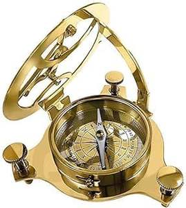 Usine industrielle Vente Laiton Travail Bouton Poussoir Laiton Cadran Solaire Boussole fabricant - Product Image 5