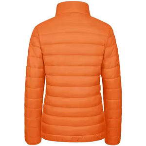 Chaqueta Acolchada de Mujer, Diseño Moderno, Color Naranja Sólido, Impermeable, Manga Larga, Ajustada, Transpirable, Personalizable - Product Image 2