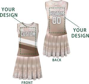 Ensembles uniformes pom-pom girl respirants personnalisés pour filles femmes strass fournis en usine pour les compétitions d'entraînement en équipe - Product Image 4