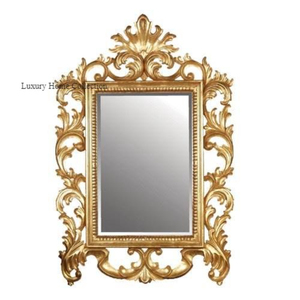 New Flower Shape Metal Decorative <b>Mirror</b> Gold Color Designer Fancy Look Modern Attractive Bedroom Livingroom Supplies Low Cost - Product Image 5