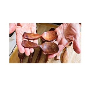 Colección de Lujo, Juego de 3 Utensilios de Cocina, Cuchara para Sopa de Madera Natural Ecológica de Alta Calidad, Hecha en India, Nuevo Diseño - Product Image 6
