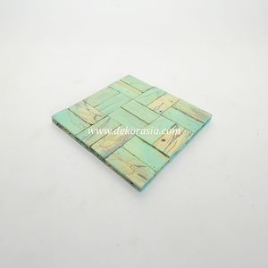 จานรองแก้วมะขามสี่เหลี่ยมสีเขียวตกแต่งเครื่องดื่มชากาแฟอุปกรณ์เสริมสำหรับวางบนโต๊ะและแผ่นรองแก้ว - Product Image 4