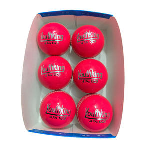 Pelota de Cricket Rosa Personalizada con Logotipo, de Alta Calidad y Precio Económico, Cosida a Mano, de Cuero Premium, al por Mayor - Product Image 1