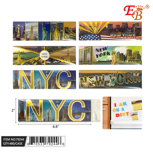 Magnete New York 480PC 40DZ/CS resina magnete personalizzato dimensione turistica piazza souvenir PVC stagno e materiale in gomma - Product Image 1